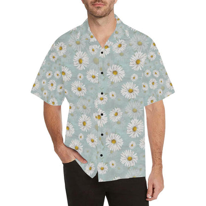 Daisy Pattern Print Design DS012 Men Hawaiian Shirt-JorJune