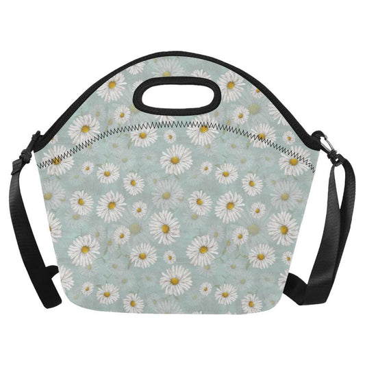 Daisy Pattern Print Design DS012 Neoprene Lunch Bag-JorJune