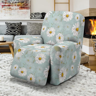 Daisy Pattern Print Design DS012 Recliner Slipcover-JORJUNE.COM