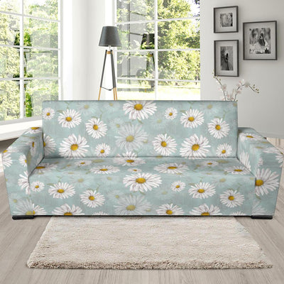 Daisy Pattern Print Design DS012 Sofa Slipcover-JORJUNE.COM