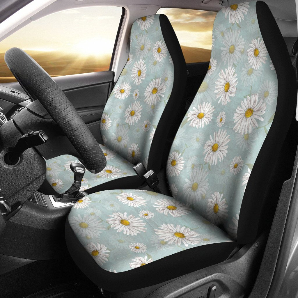 Daisy Pattern Print Design DS012 Universal Fit Car Seat Covers
