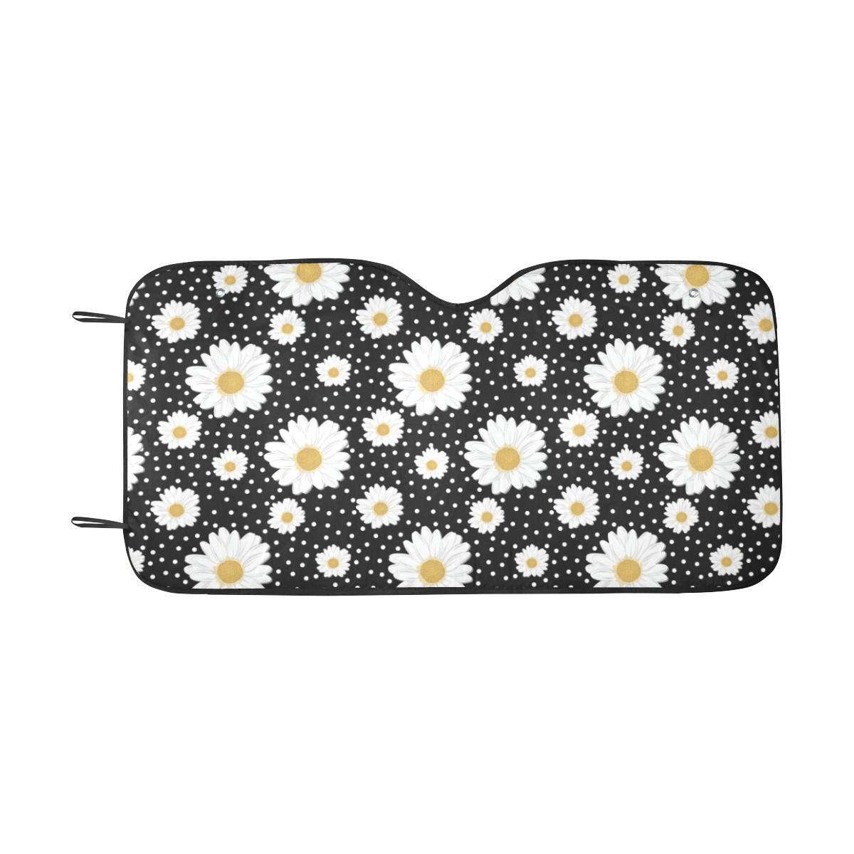 Daisy Pattern Print Design DS02 Car Sun Shade-JorJune