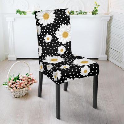 Daisy Pattern Print Design DS02 Dining Chair Slipcover-JORJUNE.COM