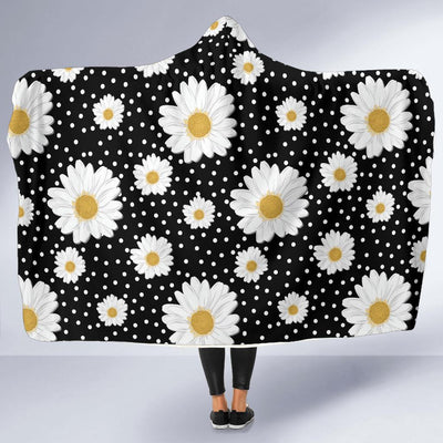 Daisy Pattern Print Design DS02 Hooded Blanket-JORJUNE.COM