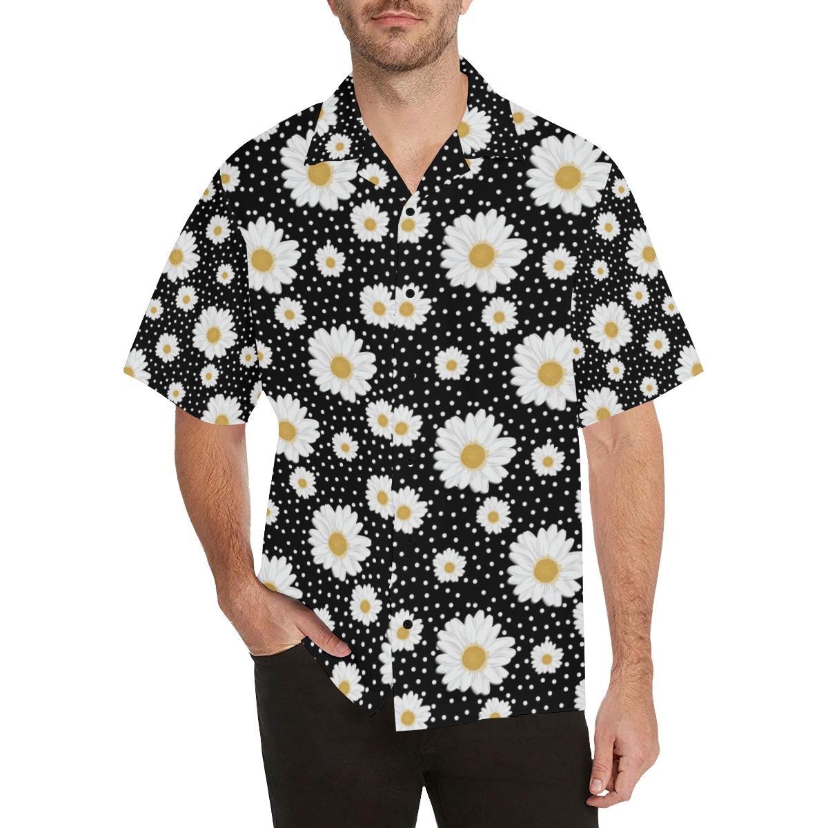 Daisy Pattern Print Design DS02 Men Hawaiian Shirt-JorJune