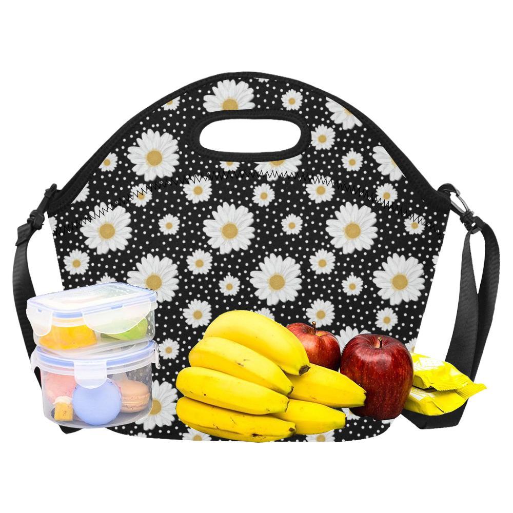 Daisy Pattern Print Design DS02 Neoprene Lunch Bag-JorJune