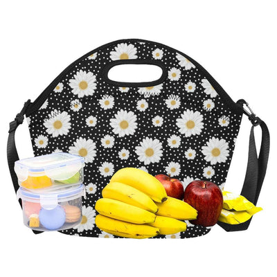 Daisy Pattern Print Design DS02 Neoprene Lunch Bag-JorJune