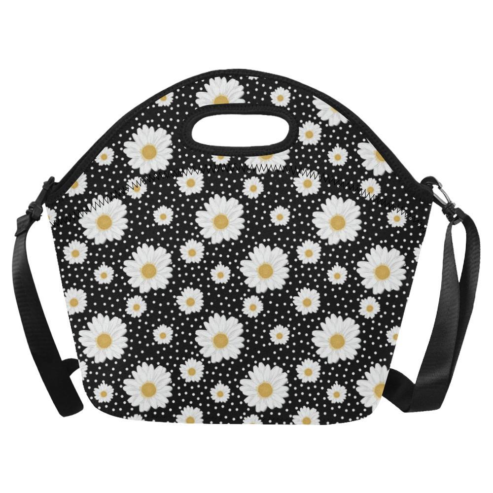 Daisy Pattern Print Design DS02 Neoprene Lunch Bag-JorJune