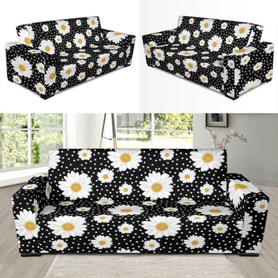 Daisy Pattern Print Design DS02 Sofa Slipcover-JORJUNE.COM