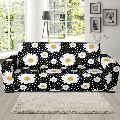 Daisy Pattern Print Design DS02 Sofa Slipcover-JORJUNE.COM