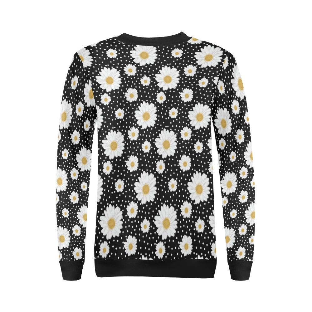 Daisy Pattern Print Design DS02 Women Long Sleeve Sweatshirt-JorJune
