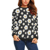 Daisy Pattern Print Design DS02 Women Long Sleeve Sweatshirt-JorJune