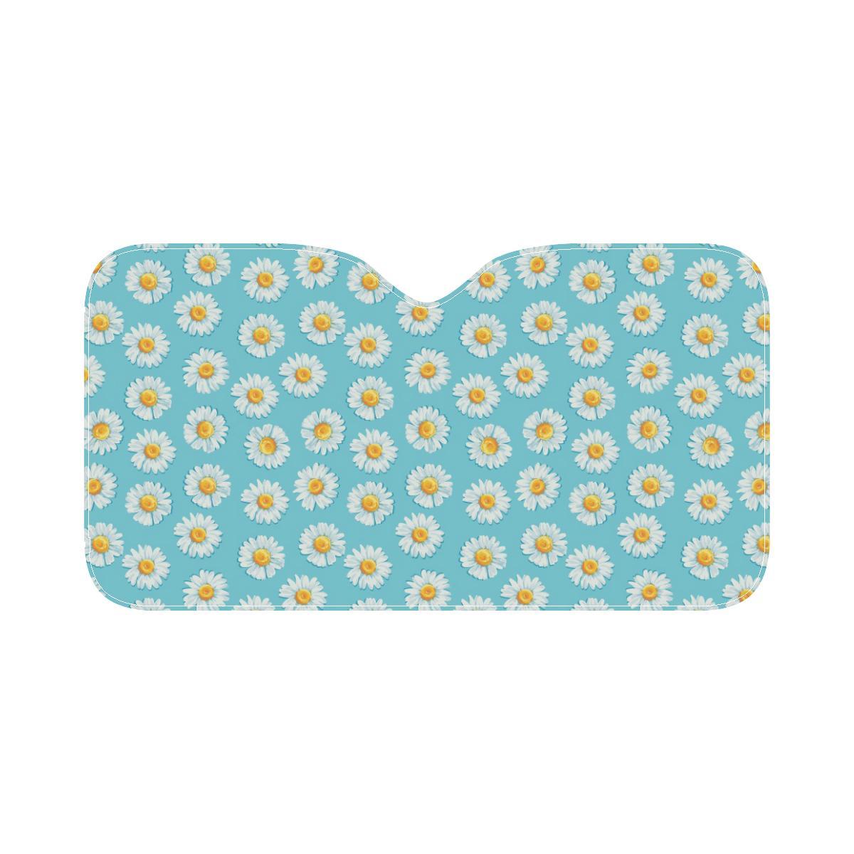 Daisy Pattern Print Design DS03 Car Sun Shade-JorJune