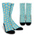 Daisy Pattern Print Design DS03 Crew Socks-JORJUNE.COM