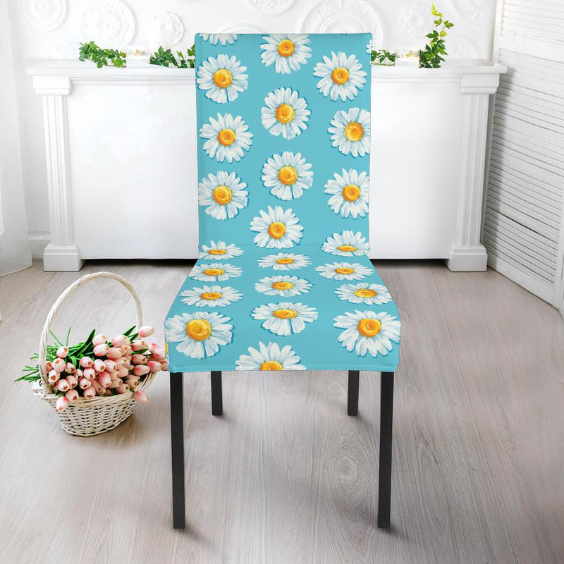 Daisy Pattern Print Design DS03 Dining Chair Slipcover-JORJUNE.COM