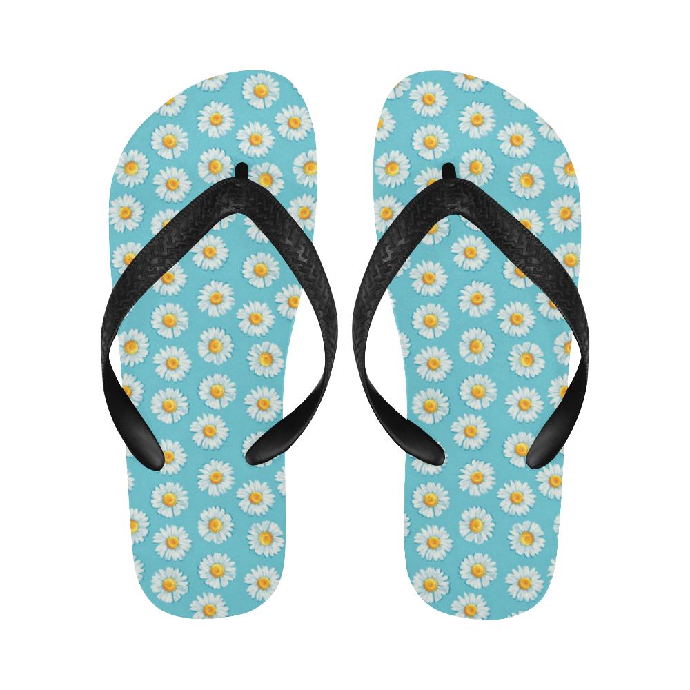 Daisy Pattern Print Design DS03 Flip Flops-JorJune