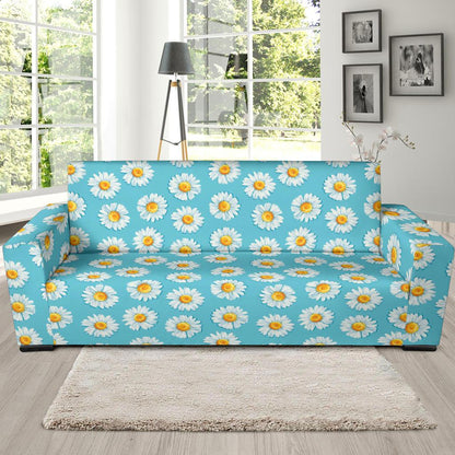 Daisy Pattern Print Design DS03 Sofa Slipcover-JORJUNE.COM