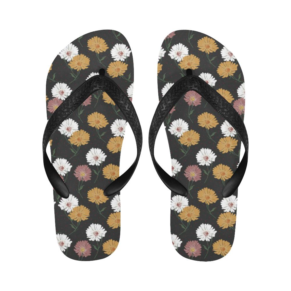 Daisy Pattern Print Design DS04 Flip Flops-JorJune