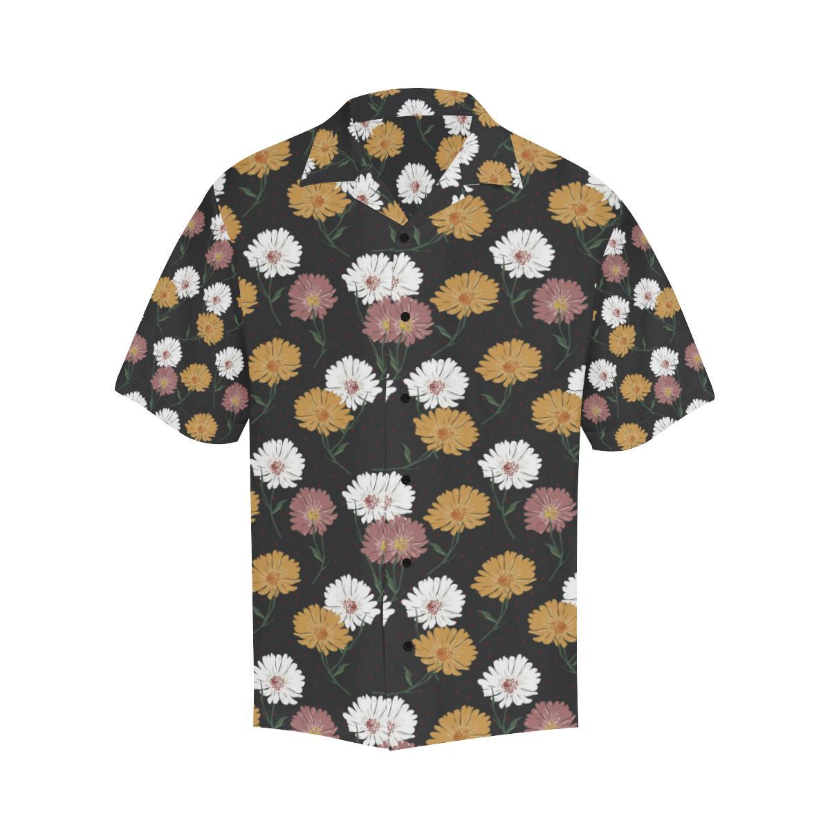 Daisy Pattern Print Design DS04 Men Hawaiian Shirt-JorJune