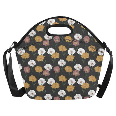 Daisy Pattern Print Design DS04 Neoprene Lunch Bag-JorJune