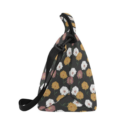 Daisy Pattern Print Design DS04 Neoprene Lunch Bag-JorJune