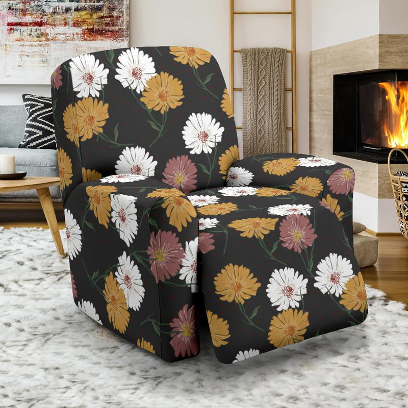 Daisy Pattern Print Design DS04 Recliner Slipcover-JORJUNE.COM