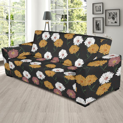 Daisy Pattern Print Design DS04 Sofa Slipcover-JORJUNE.COM