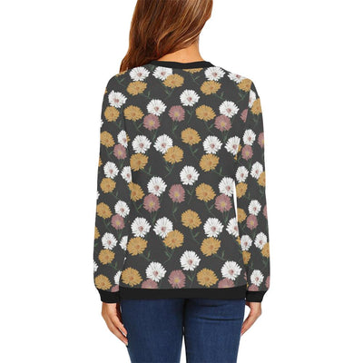 Daisy Pattern Print Design DS04 Women Long Sleeve Sweatshirt-JorJune