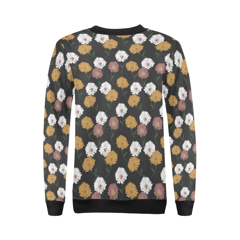 Daisy Pattern Print Design DS04 Women Long Sleeve Sweatshirt-JorJune