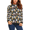 Daisy Pattern Print Design DS04 Women Long Sleeve Sweatshirt-JorJune