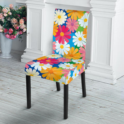 Daisy Pattern Print Design DS05 Dining Chair Slipcover-JORJUNE.COM