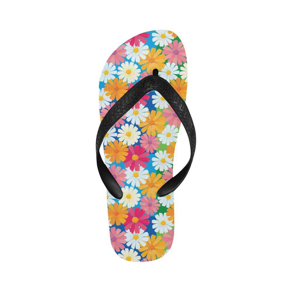 Daisy Pattern Print Design DS05 Flip Flops-JorJune