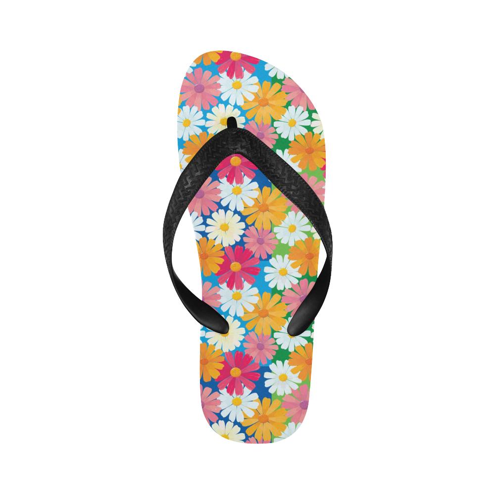 Daisy Pattern Print Design DS05 Flip Flops-JorJune
