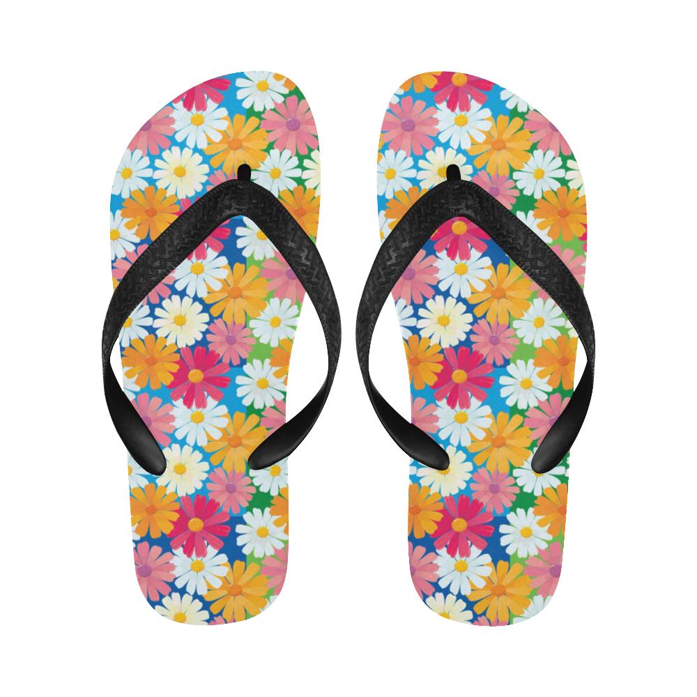 Daisy Pattern Print Design DS05 Flip Flops-JorJune