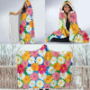 Daisy Pattern Print Design DS05 Hooded Blanket-JORJUNE.COM