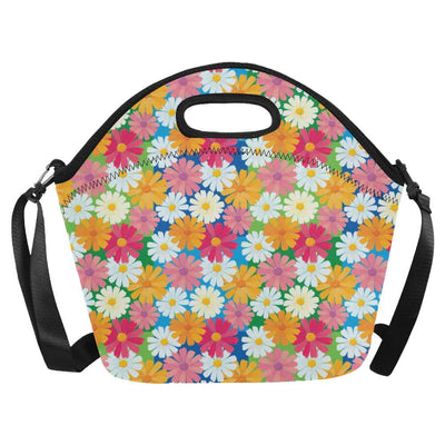 Daisy Pattern Print Design DS05 Neoprene Lunch Bag-JorJune