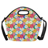 Daisy Pattern Print Design DS05 Neoprene Lunch Bag-JorJune