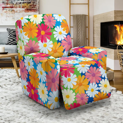 Daisy Pattern Print Design DS05 Recliner Slipcover-JORJUNE.COM