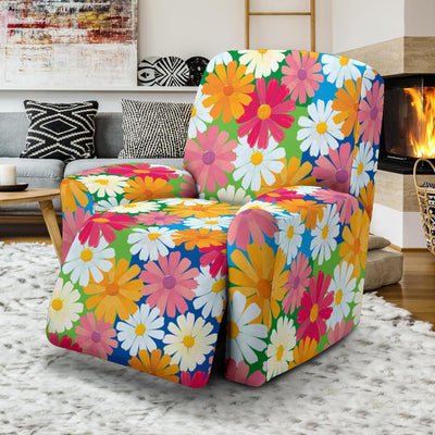 Daisy Pattern Print Design DS05 Recliner Slipcover-JORJUNE.COM