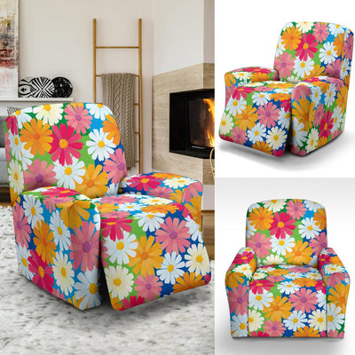 Daisy Pattern Print Design DS05 Recliner Slipcover-JORJUNE.COM