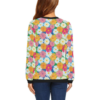 Daisy Pattern Print Design DS05 Women Long Sleeve Sweatshirt-JorJune