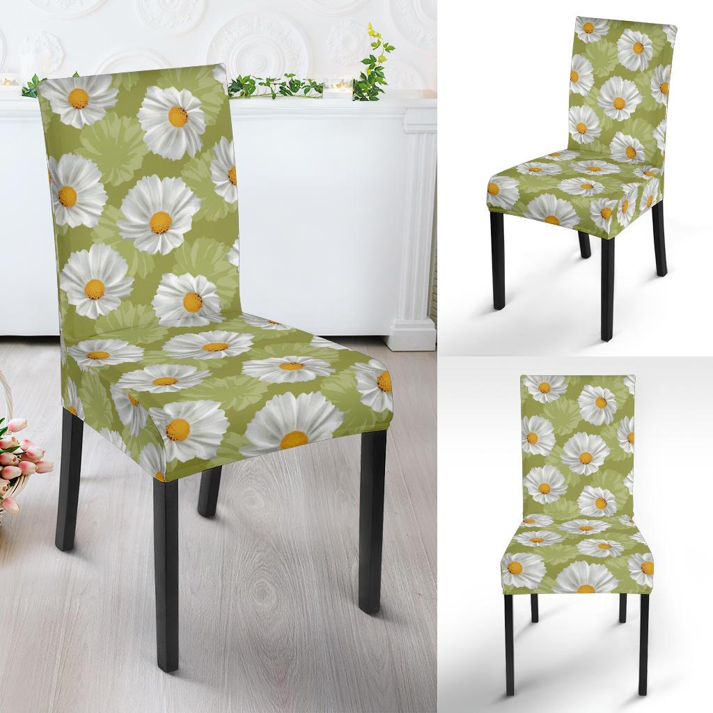 Daisy Pattern Print Design DS06 Dining Chair Slipcover-JORJUNE.COM