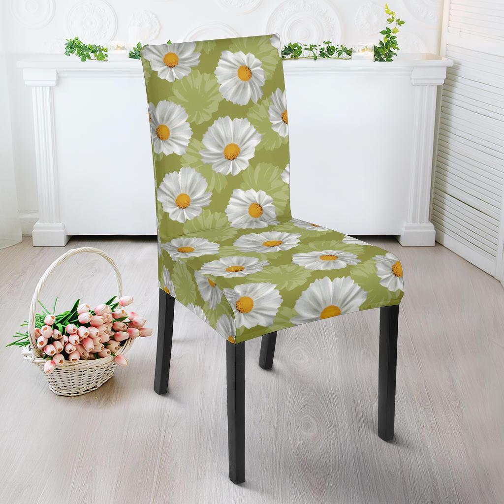 Daisy Pattern Print Design DS06 Dining Chair Slipcover-JORJUNE.COM