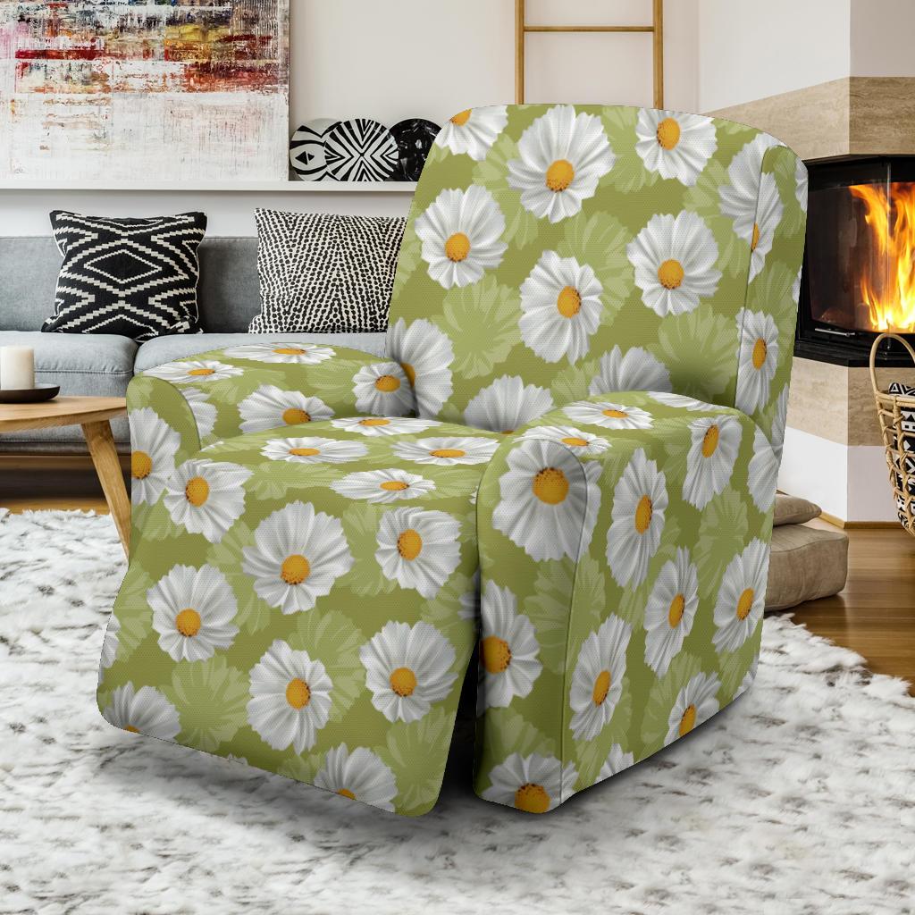 Daisy Pattern Print Design DS06 Recliner Slipcover-JORJUNE.COM