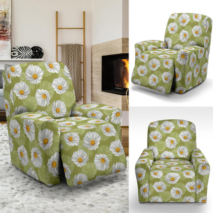 Daisy Pattern Print Design DS06 Recliner Slipcover-JORJUNE.COM