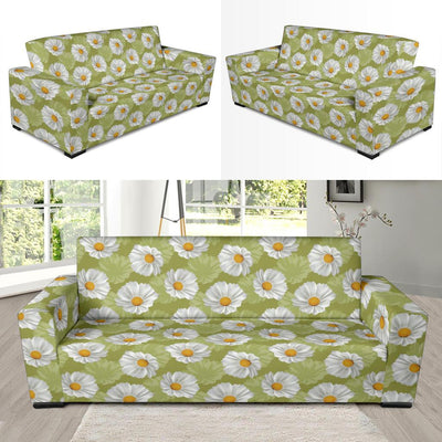 Daisy Pattern Print Design DS06 Sofa Slipcover-JORJUNE.COM