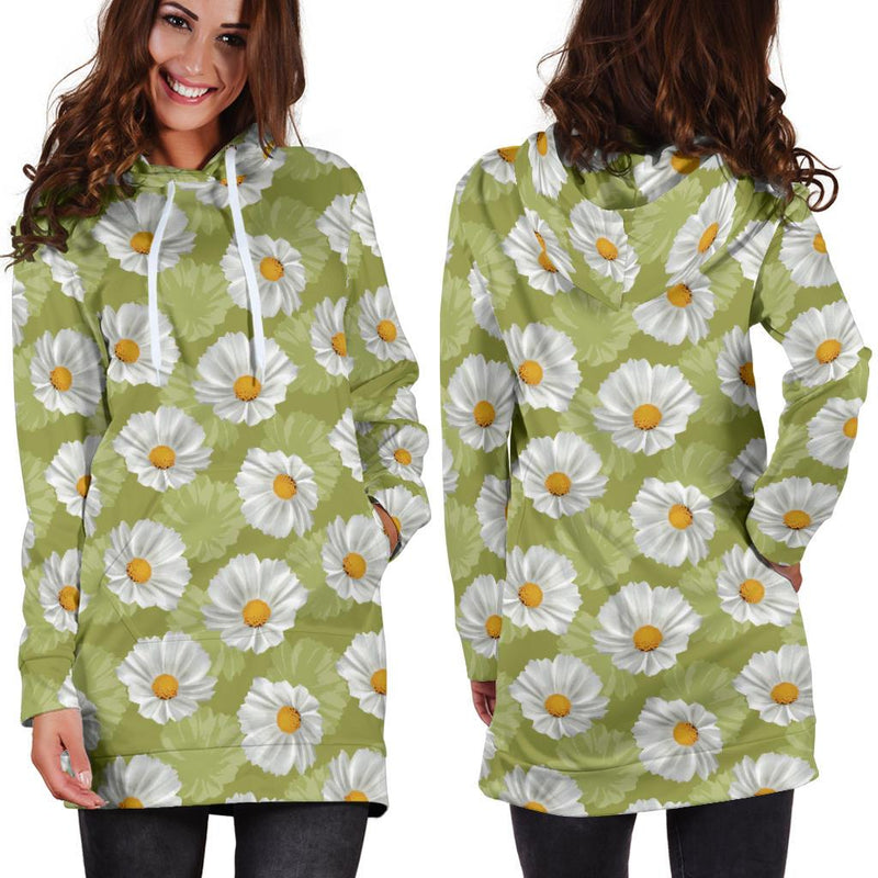 Daisy Pattern Print Design DS06 Women Hoodie Dress