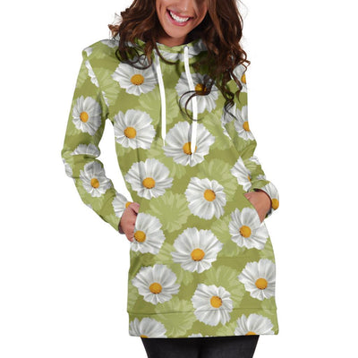 Daisy Pattern Print Design DS06 Women Hoodie Dress