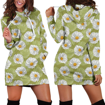 Daisy Pattern Print Design DS06 Women Hoodie Dress