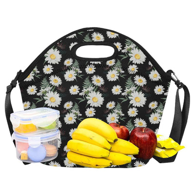 Daisy Pattern Print Design DS07 Neoprene Lunch Bag-JorJune